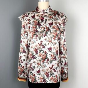 CRISTINAEFFE Milano Women's Long Sleeve Floral Blouse Multicolor Size L